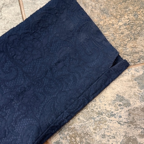 M&S Collection Navy Textured Pants - Picture 4 of 7